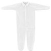 Global Industrial Disposable Coverall, L, 25 PK, White, Polypropylene 708186L